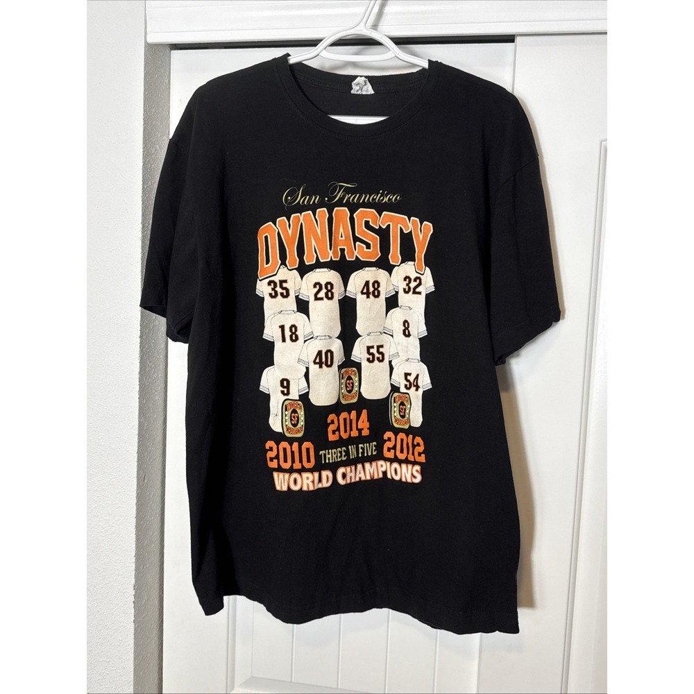 San Francisco Giants Dynasty 2010 2012 2014 World Series‎ Champions Shirt XL